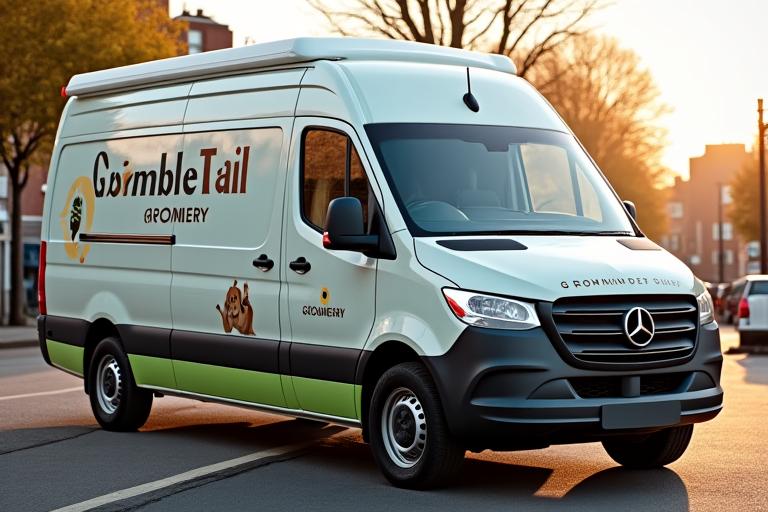 Mobile pet grooming van in Bristol